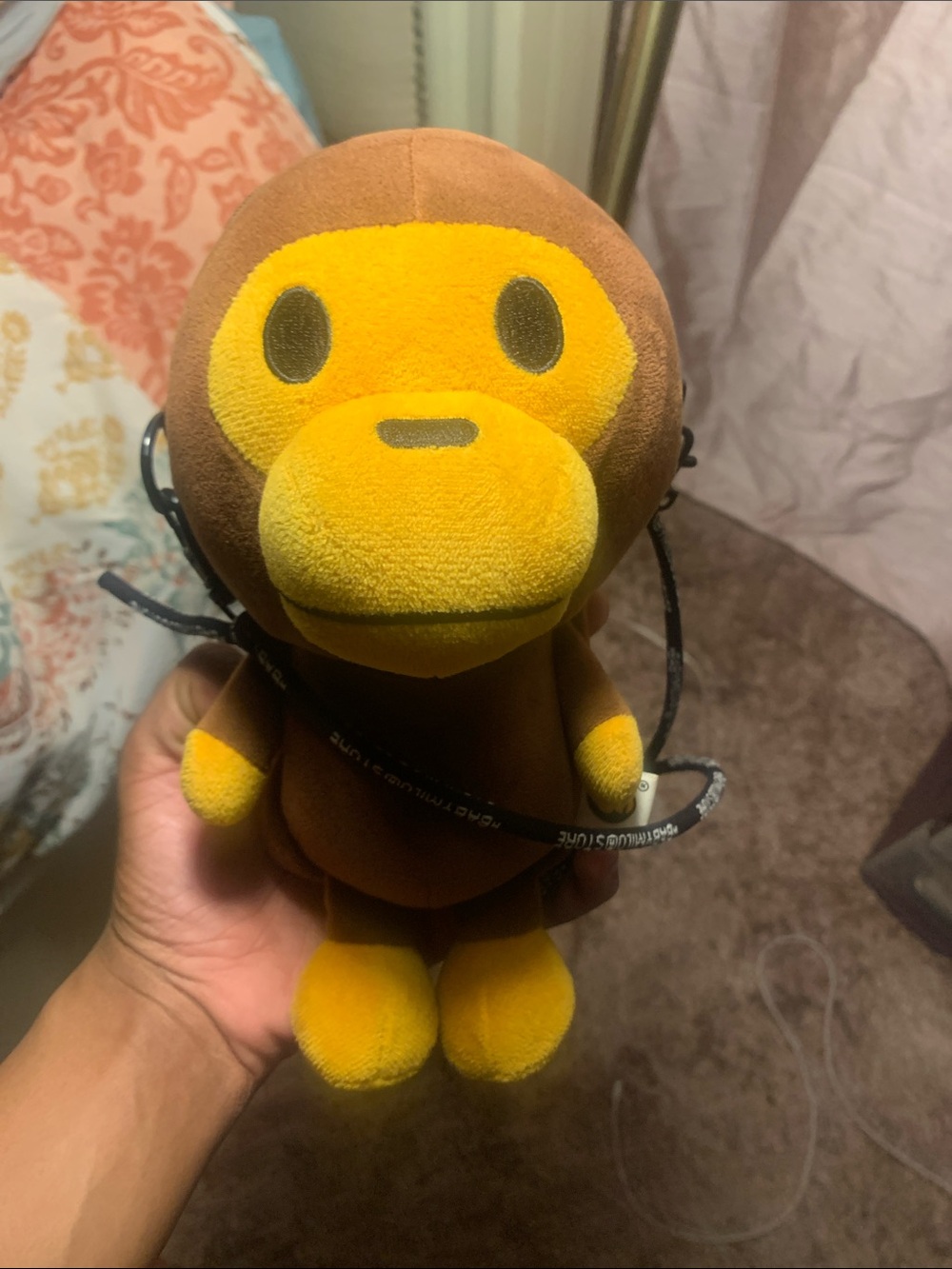 Baby Milo Monkey Crossbody Bag in Brown and Yellow